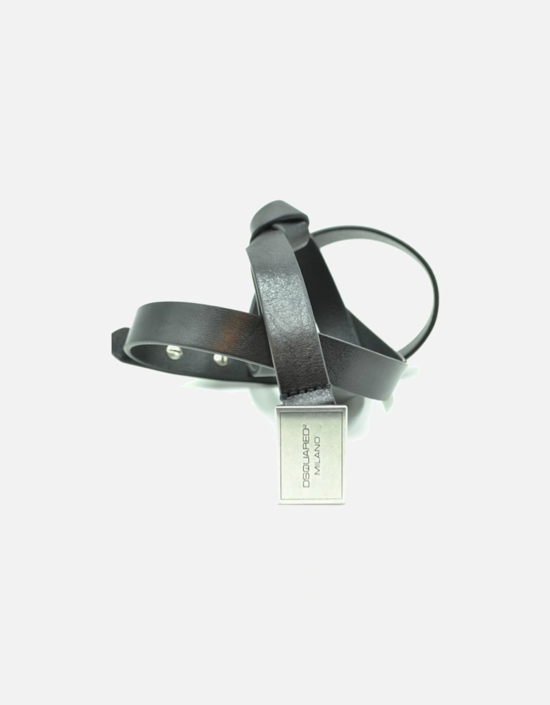 Leather Belt with Buckle and Bow Detailing Women - Multicolor
