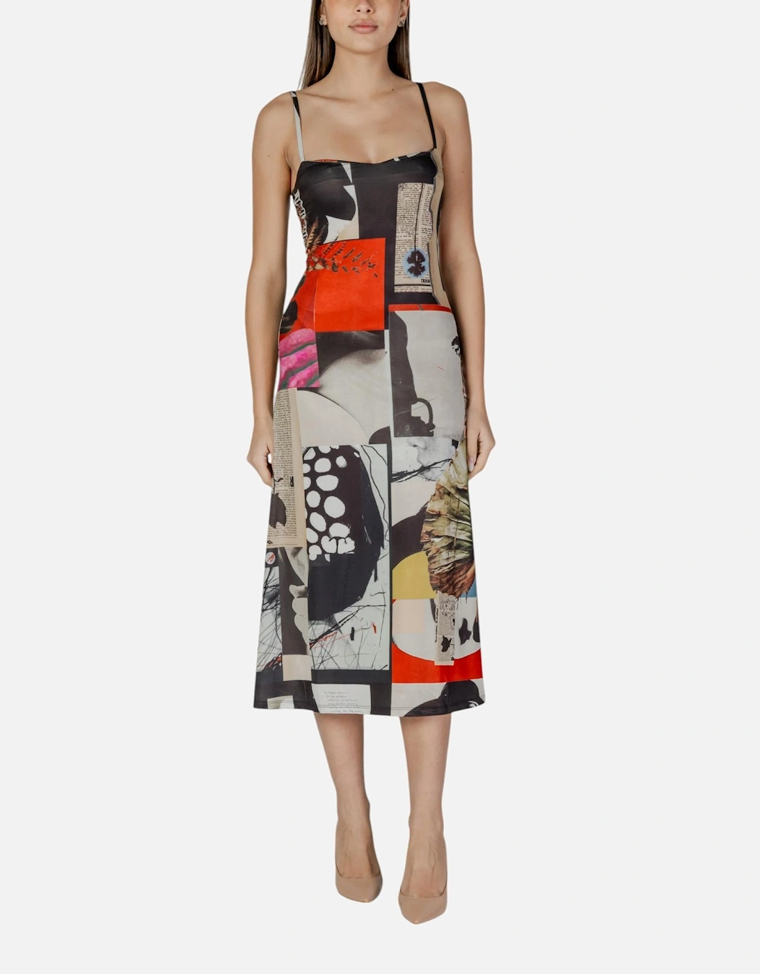 Sleeveless Patterned Dress Women - Red Dresses, 4 of 3