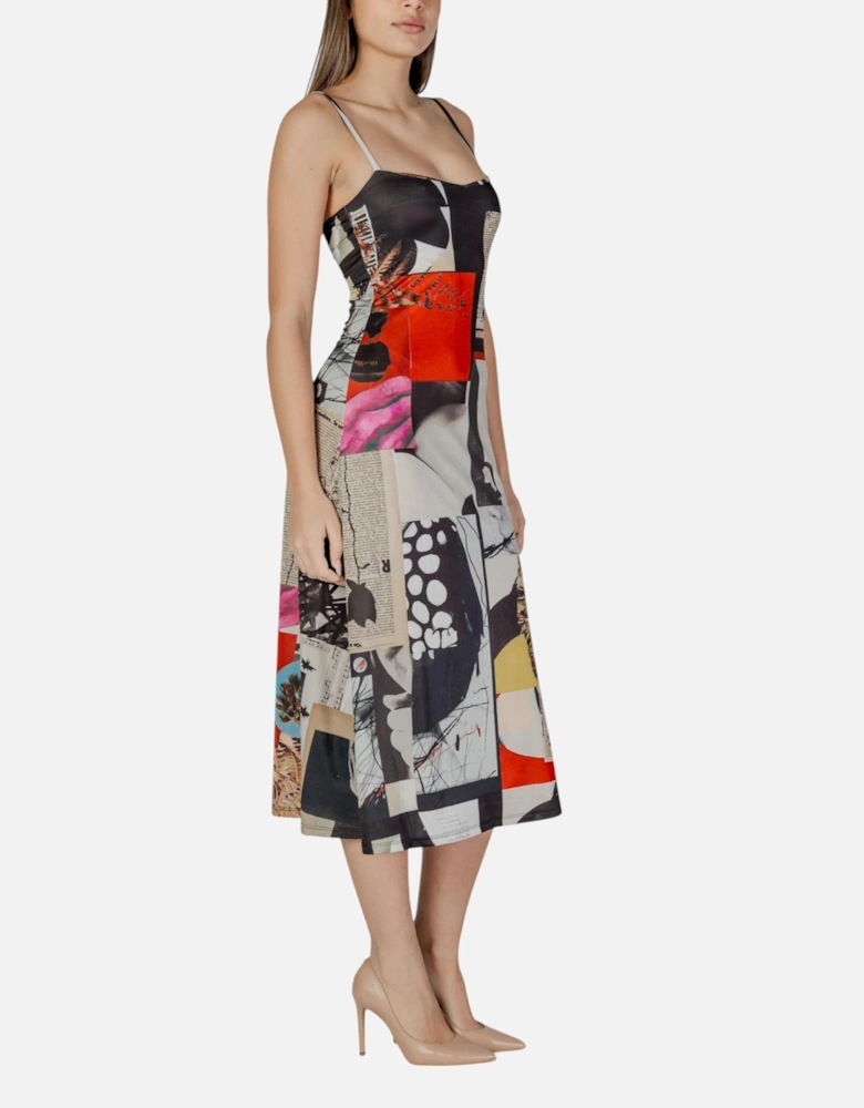 Sleeveless Patterned Dress Women - Red Dresses