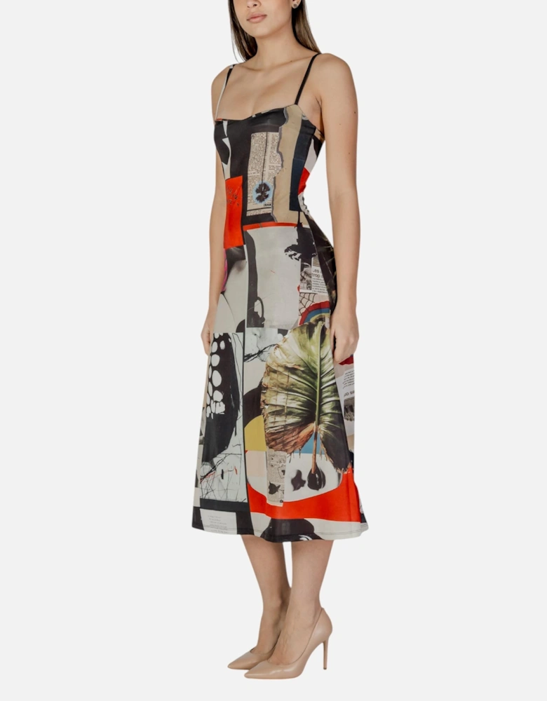 Sleeveless Patterned Dress Women - Red Dresses