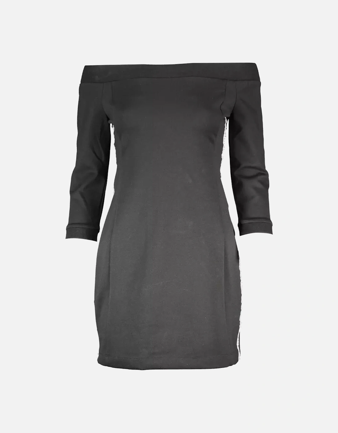 Bare-Shoulder Short Dress with Contrasting Details and Logo Women -, 4 of 3