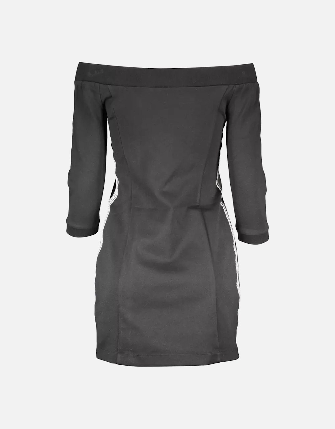 Bare-Shoulder Short Dress with Contrasting Details and Logo Women -