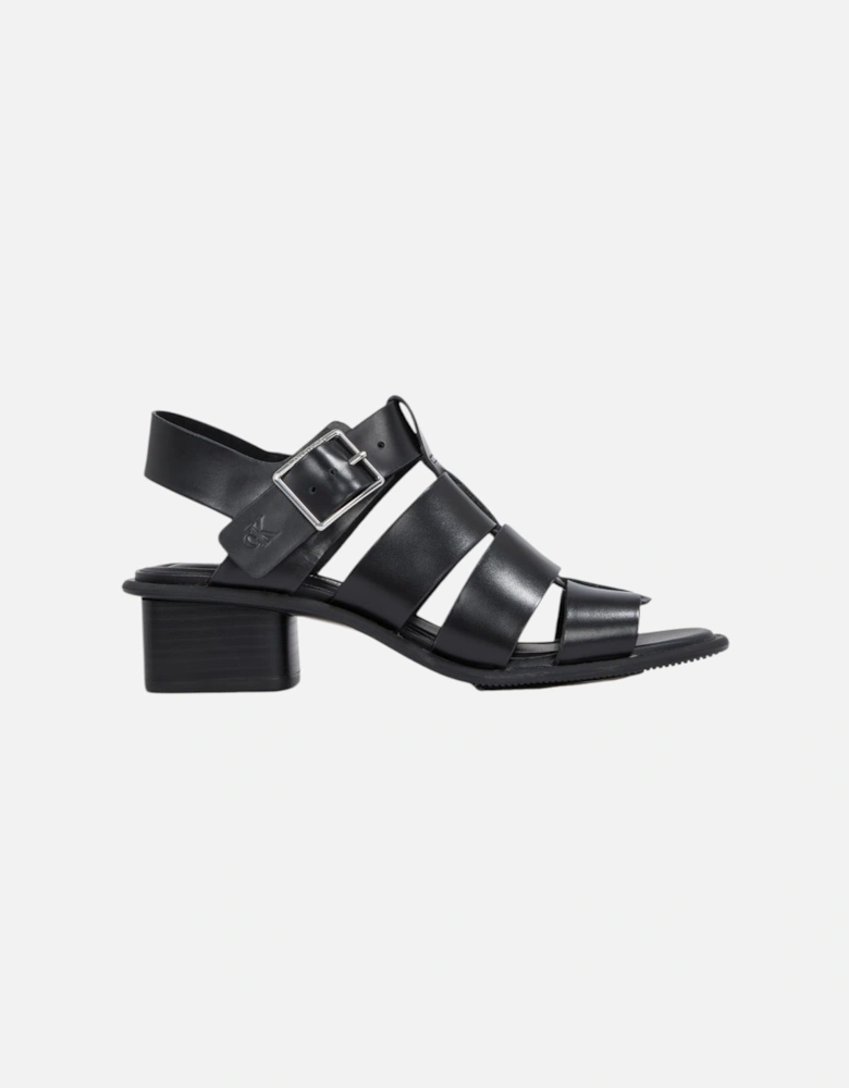 Block Heel Buckle Sandals Women - Black