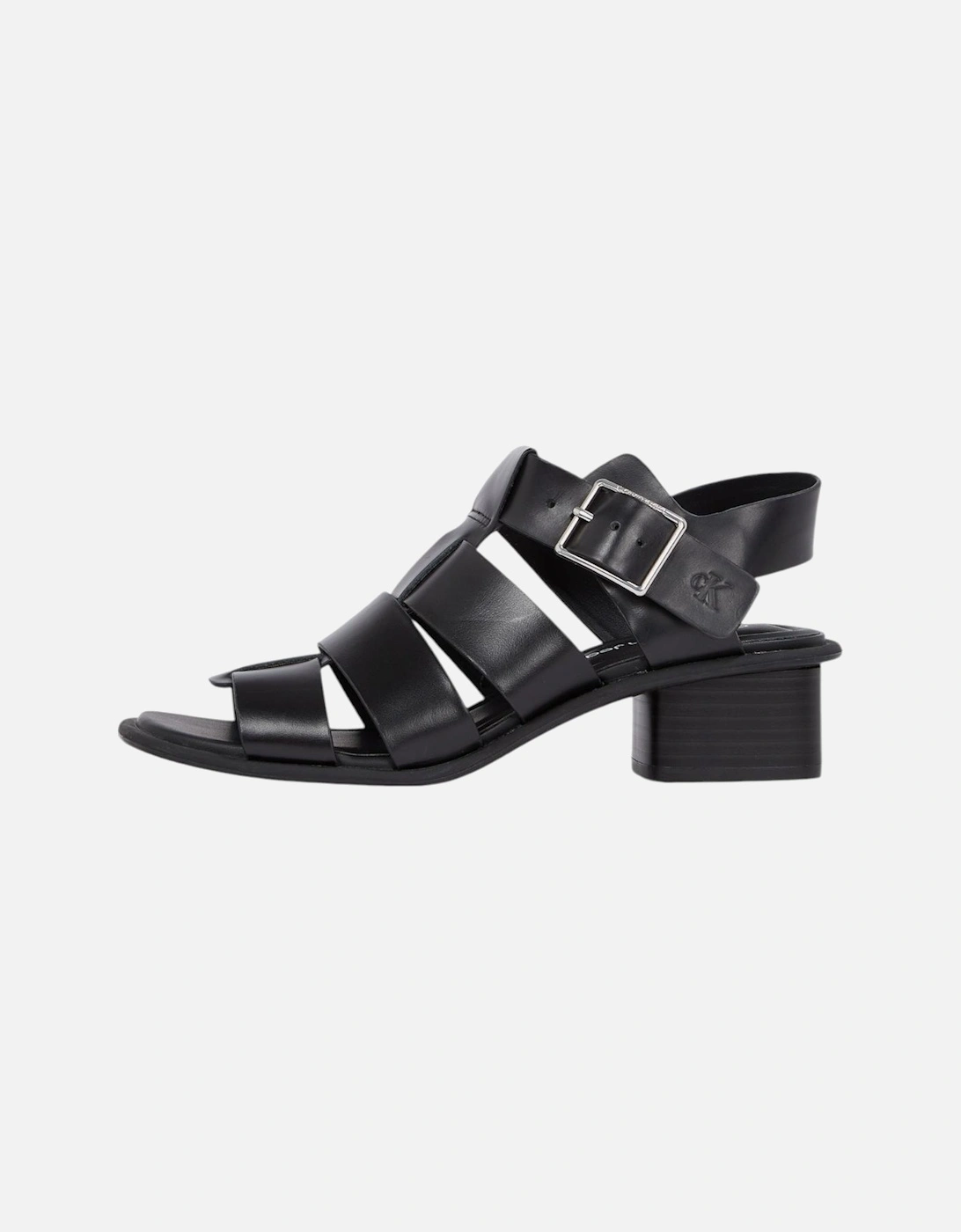 Block Heel Buckle Sandals Women - Black