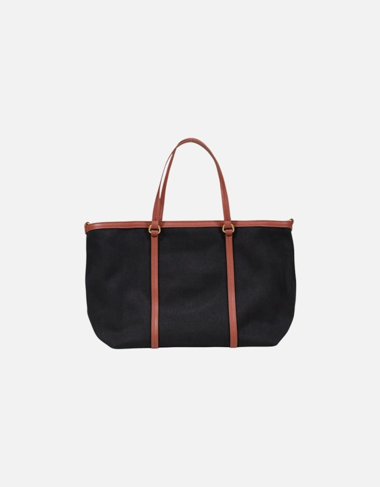 Printed Handbag with Shoulder Strap Women - Black Bags