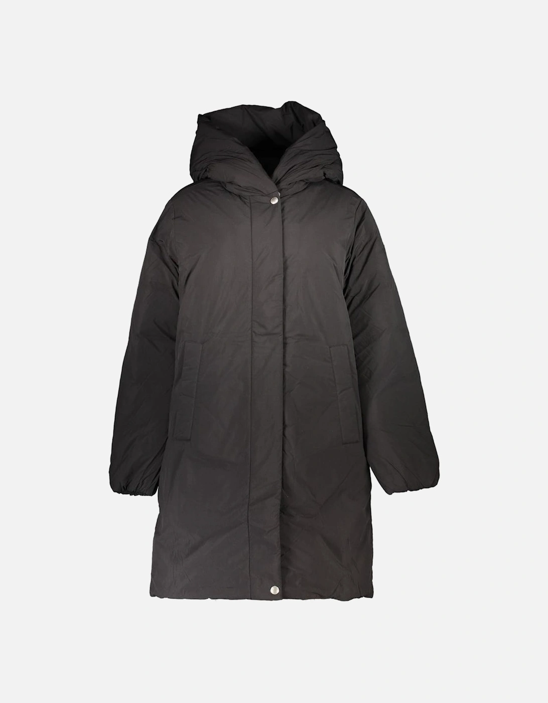 Water Repellent Hooded Jacket with Pockets Women - Black Jackets, 3 of 2