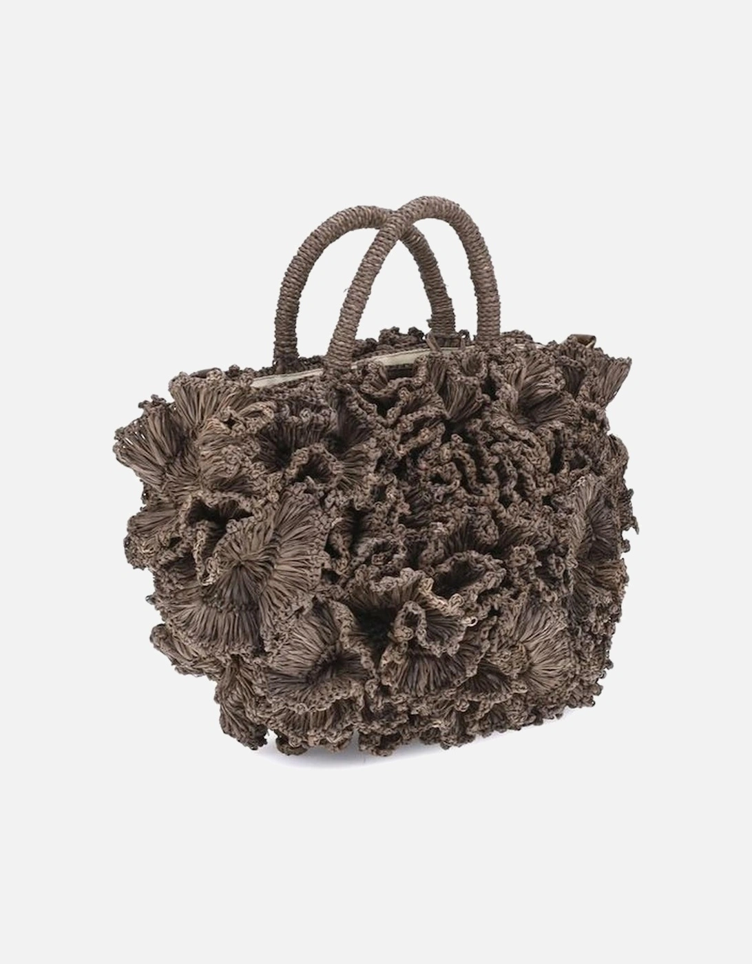 Elegant Coral Handbag with Tubular Handle Women - Brown Shoulder Bags