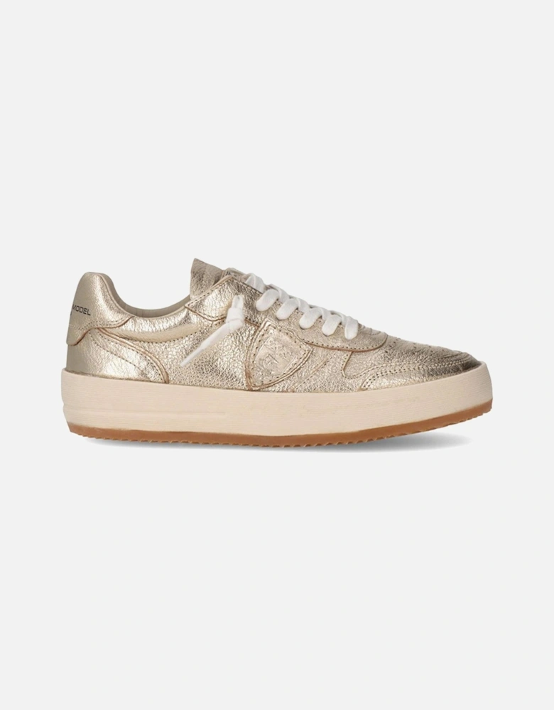 Tropez Metallic Leather Sneakers Women - Gold