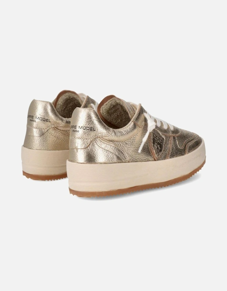 Tropez Metallic Leather Sneakers Women - Gold