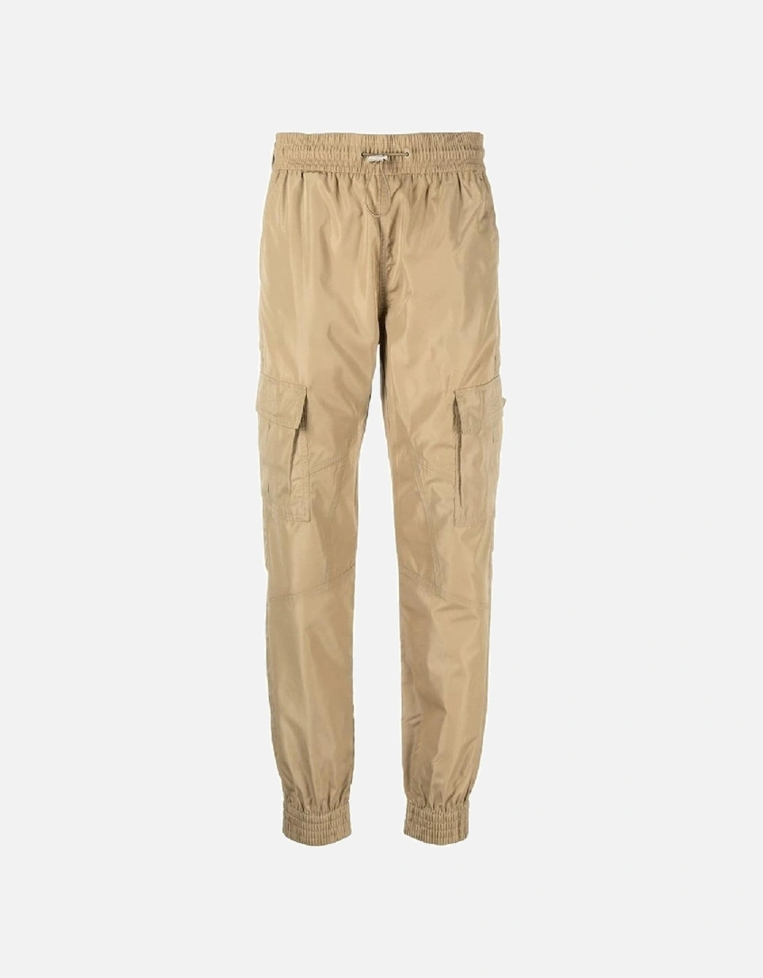 Plain Polyester Trousers with Lace Fastening Women - Mustard, 4 of 3