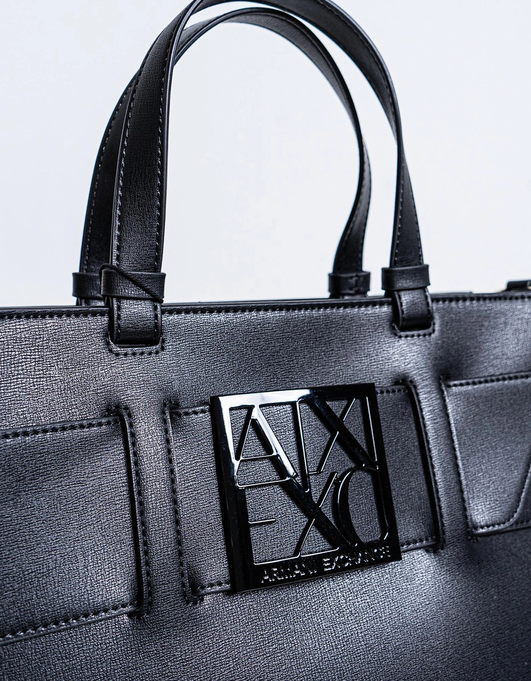 Handbag with Shoulder Strap and Inside Pockets Women - Black Bags