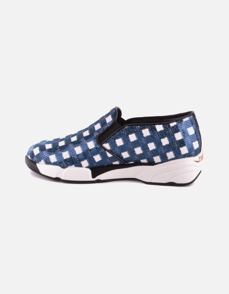 Textile Lined Rubber Sole Sneakers Women - Blue