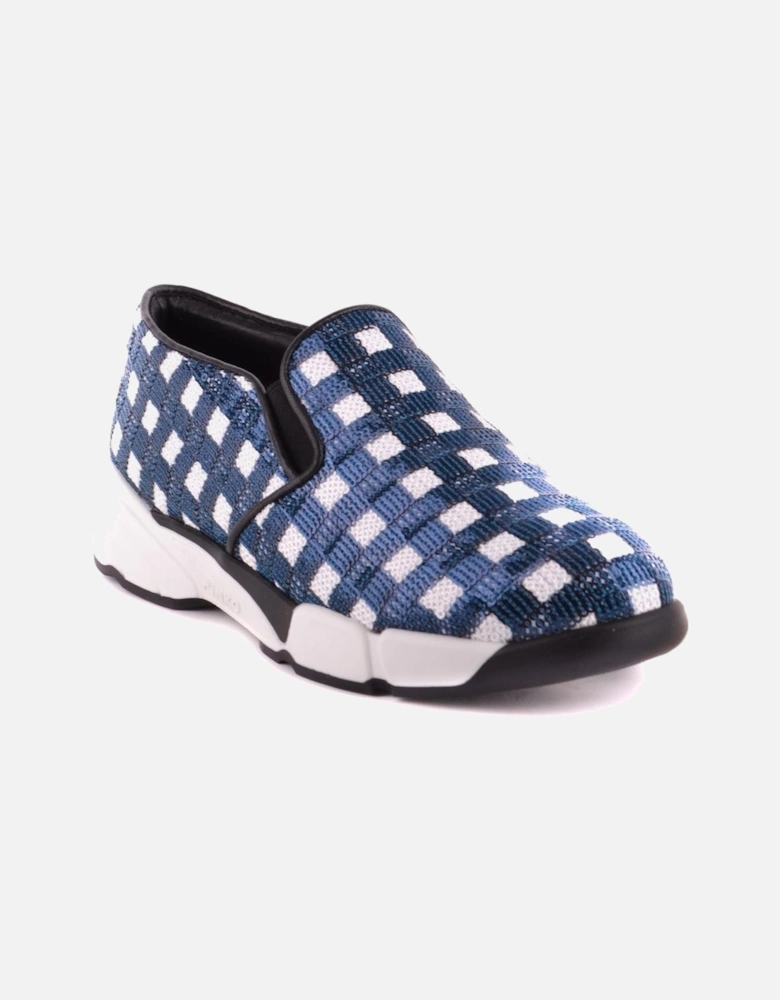 Textile Lined Rubber Sole Sneakers Women - Blue