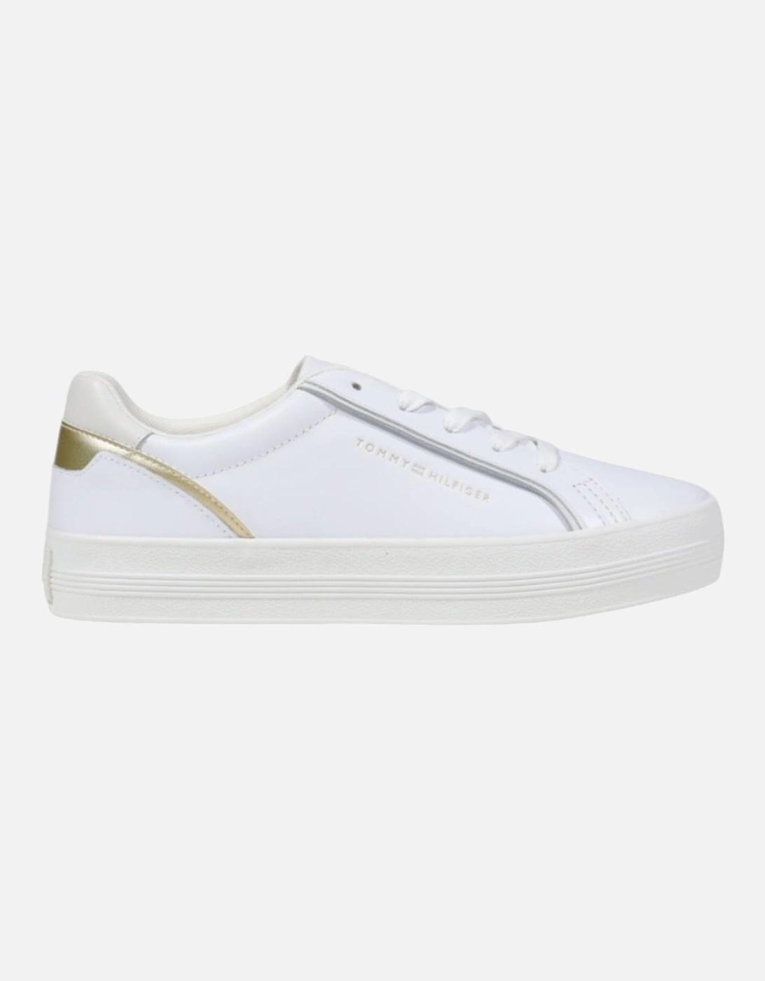 Leather Lace-Up Sneakers Women - White, 4 of 3