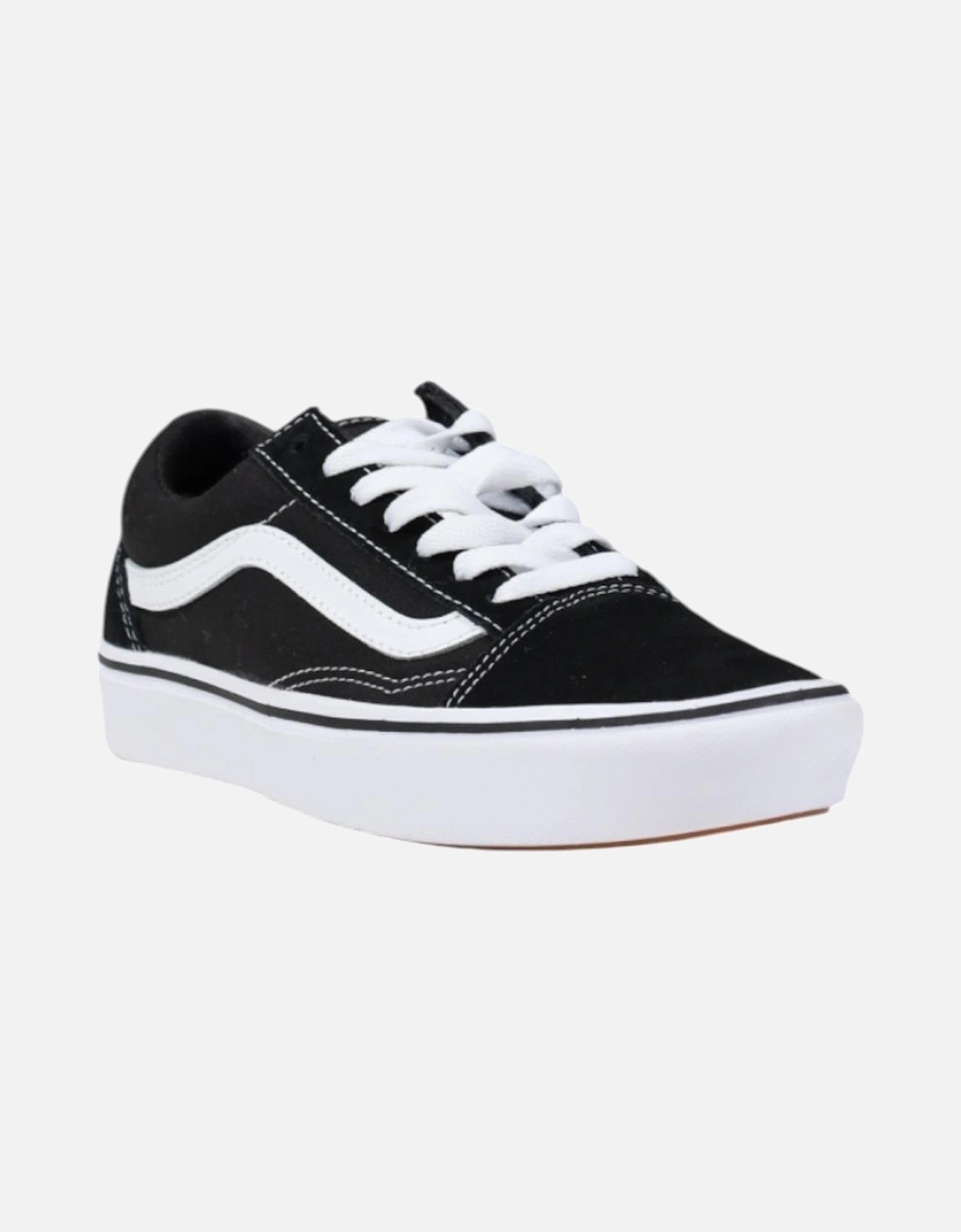 Suede Lace-Up Round Toe Sneakers Women - Black