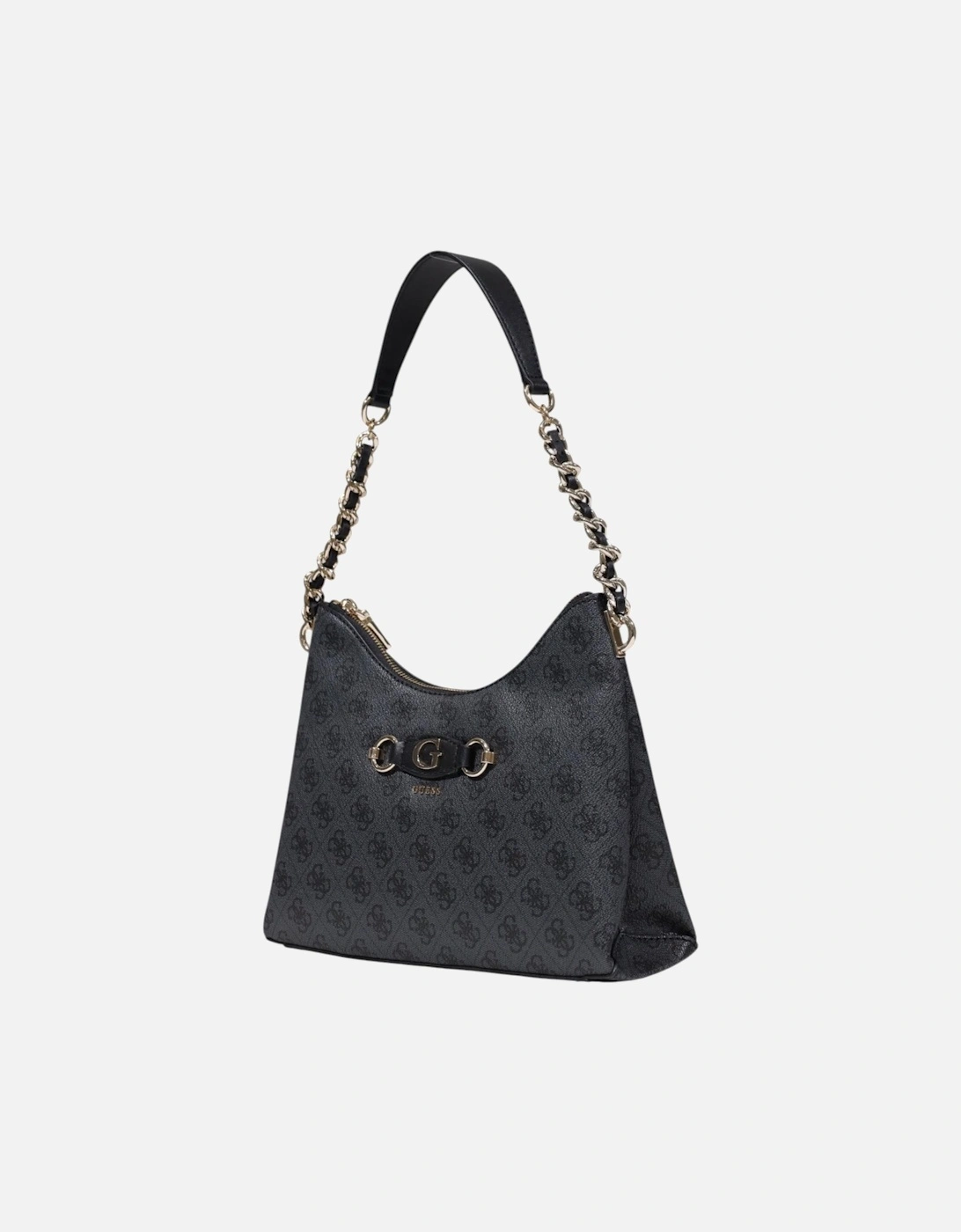 Printed Shoulder Bag with Zip Fastening Women - Grey