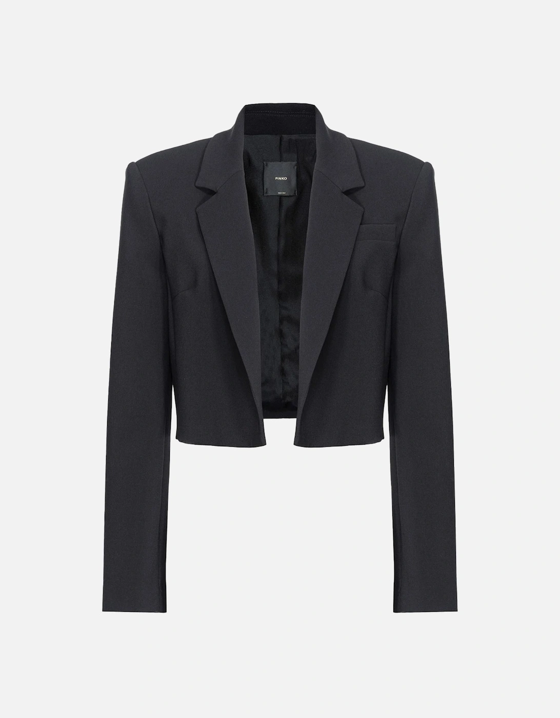 Lapel Collar Long Sleeve Blazer Women - Black, 4 of 3