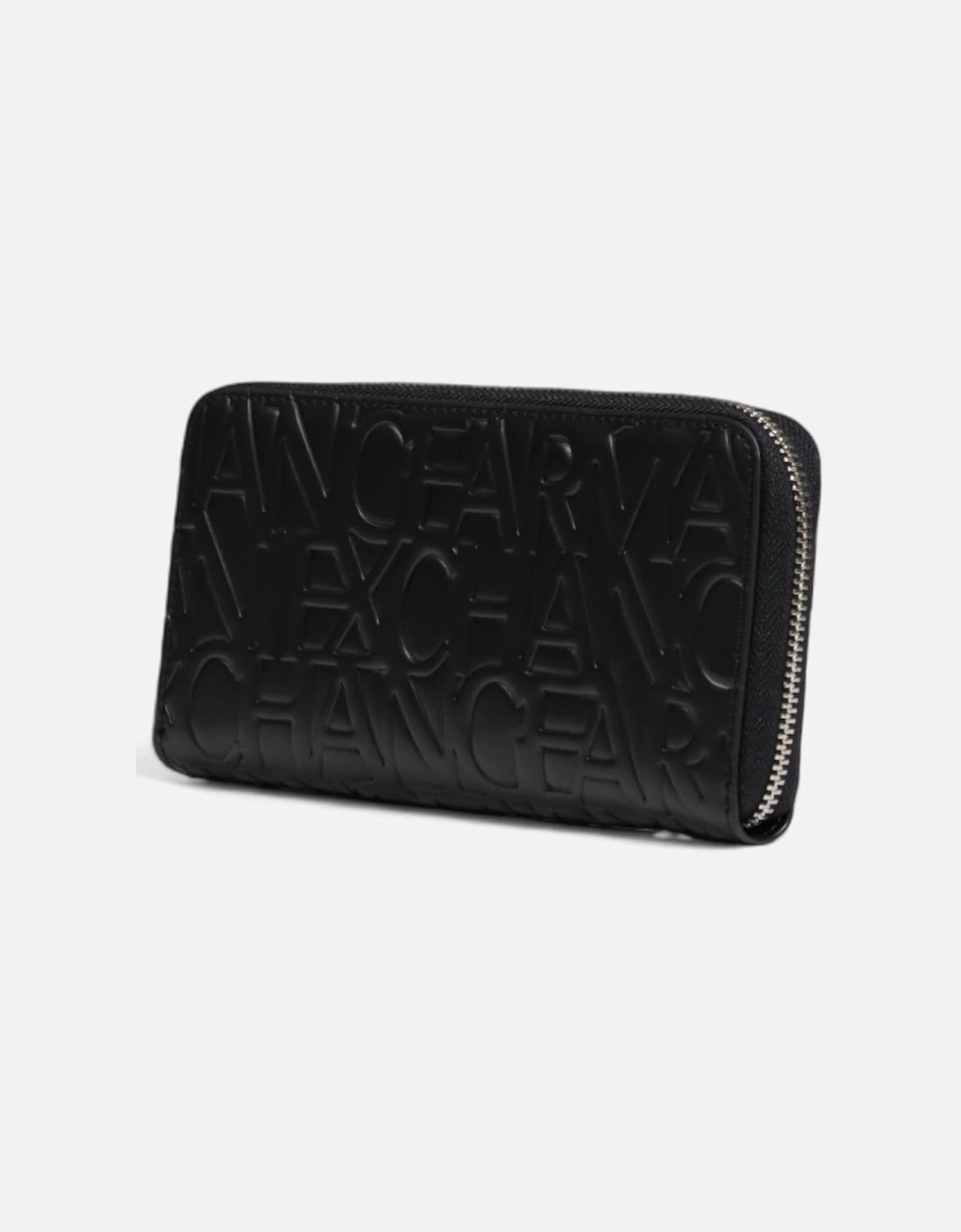 Embossed Logo ZipAround Wallet Women - Black