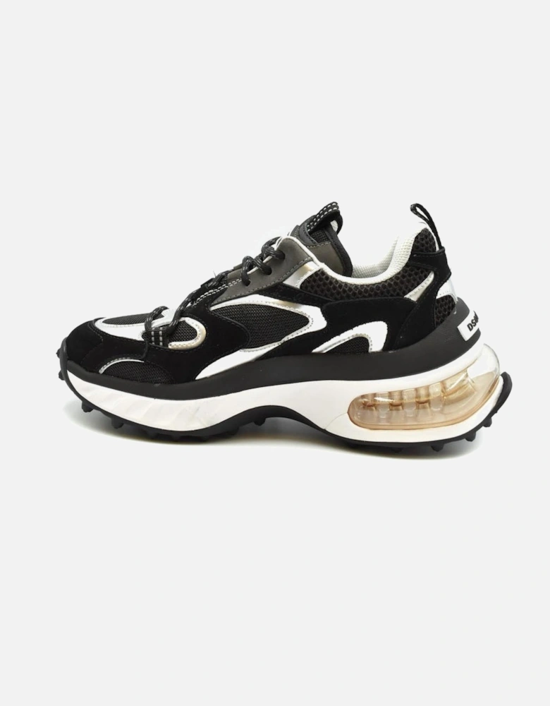 Multicolor Lace-Up Rubber Sole Sneakers Women
