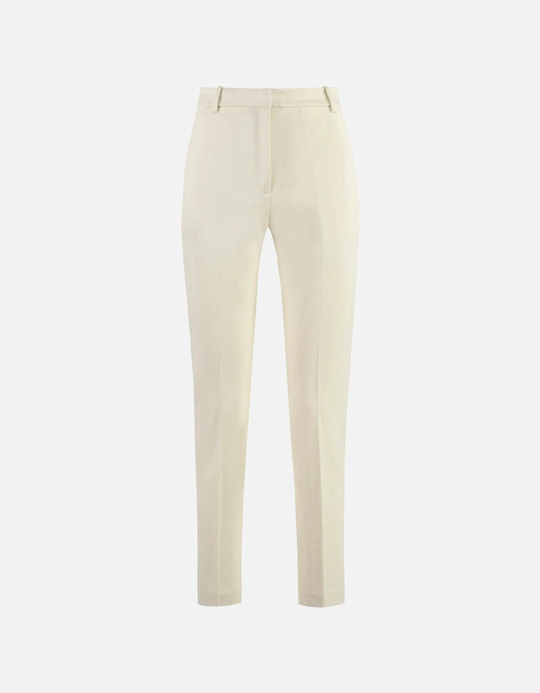 Plain Pattern Zip and Button Trousers Women - Light Blue, 4 of 3