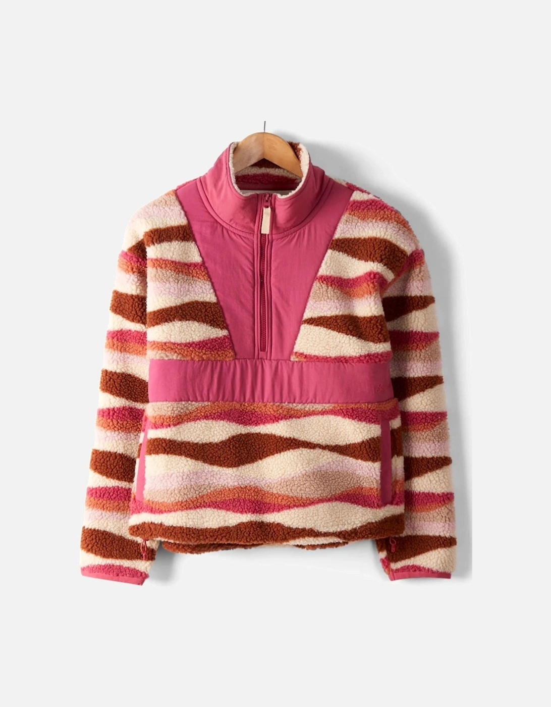 Womens Patchwork Ava Full Zip Fleece, 2 of 1