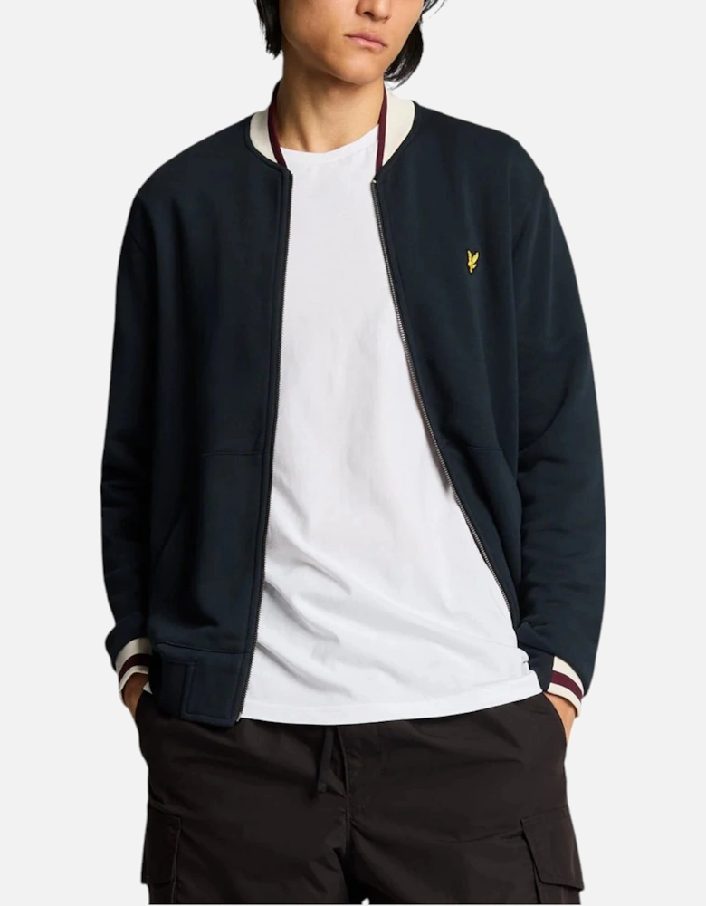 Lyle & Scott Mens Summer Sweatshirt Half Tipped Jersey Casual Cotton Full Zip