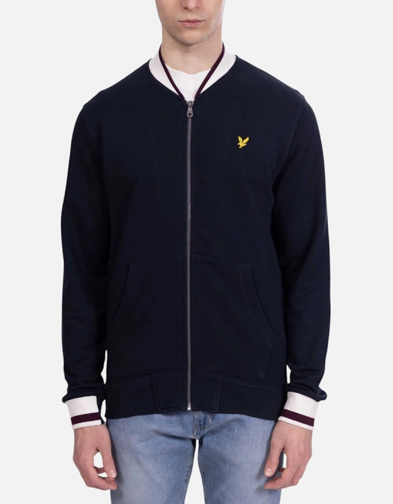 Lyle & Scott Mens Summer Sweatshirt Half Tipped Jersey Casual Cotton Full Zip