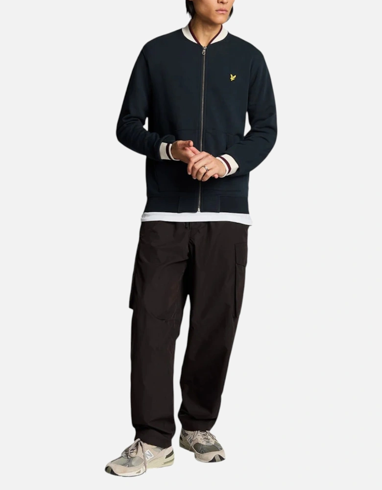 Lyle & Scott Mens Summer Sweatshirt Half Tipped Jersey Casual Cotton Full Zip