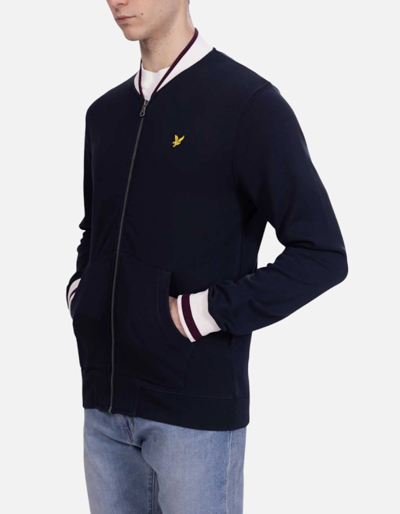 Lyle & Scott Mens Summer Sweatshirt Half Tipped Jersey Casual Cotton Full Zip