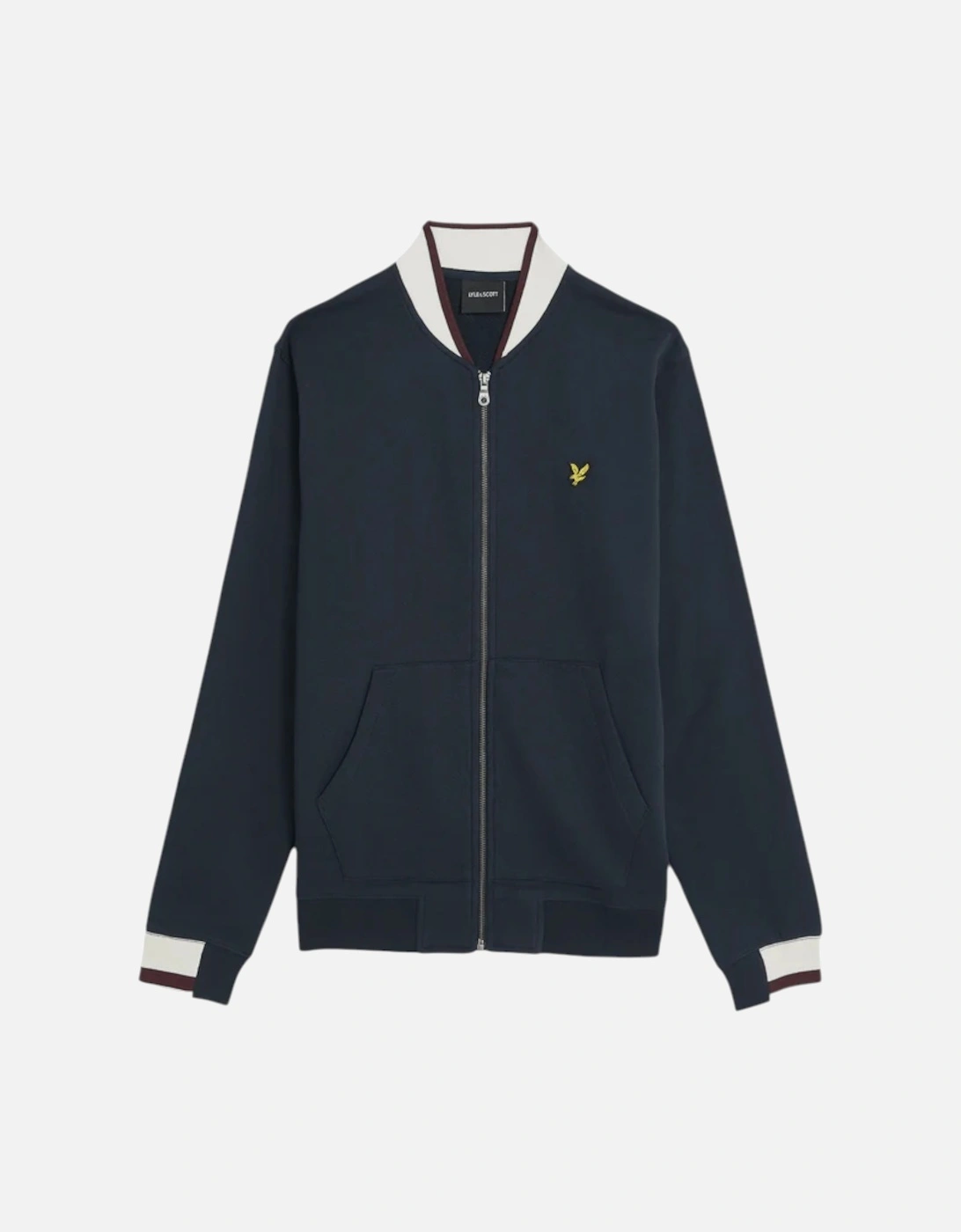 Lyle & Scott Mens Summer Sweatshirt Half Tipped Jersey Casual Cotton Full Zip