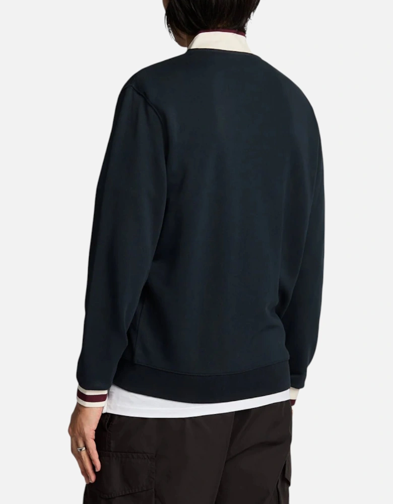 Lyle & Scott Mens Summer Sweatshirt Half Tipped Jersey Casual Cotton Full Zip