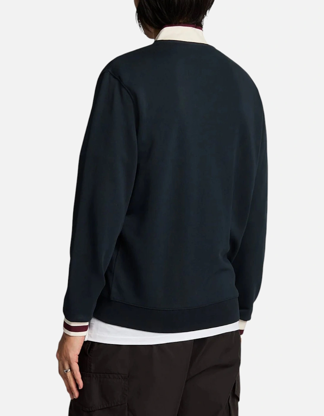 Lyle & Scott Mens Summer Sweatshirt Half Tipped Jersey Casual Cotton Full Zip
