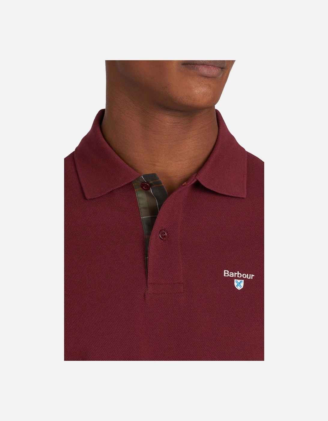 Tartan Pique Polo Shirt Ruby