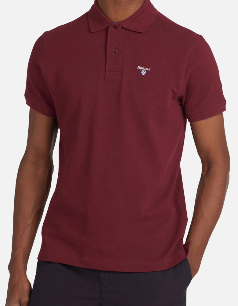 Tartan Pique Polo Shirt Ruby