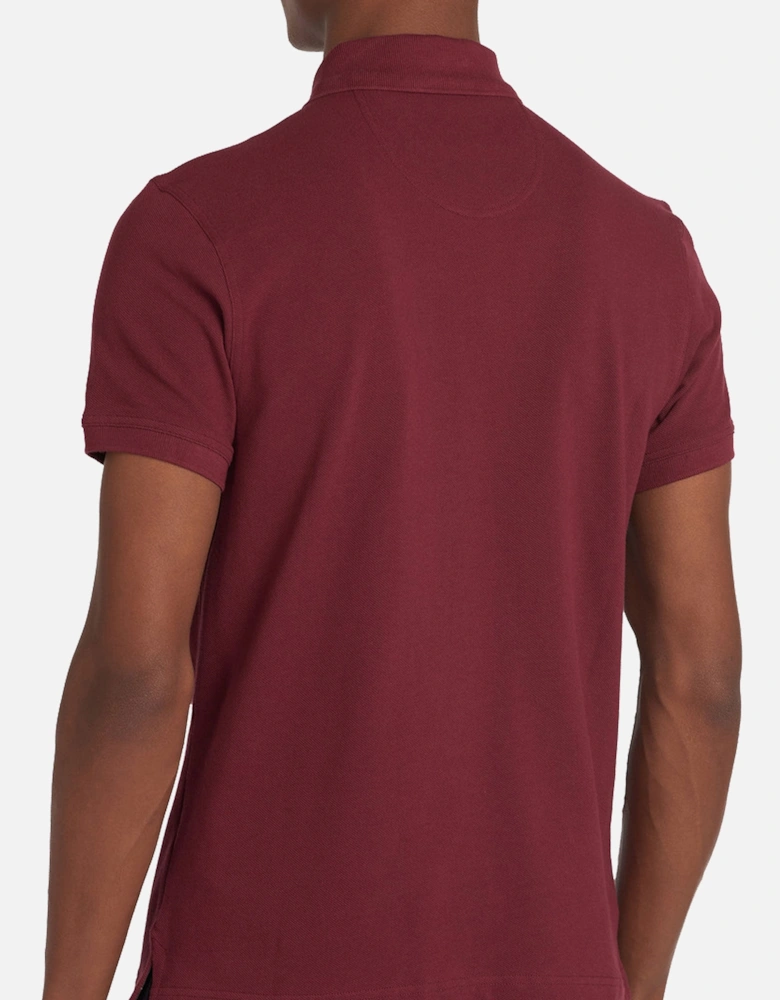 Tartan Pique Polo Shirt Ruby