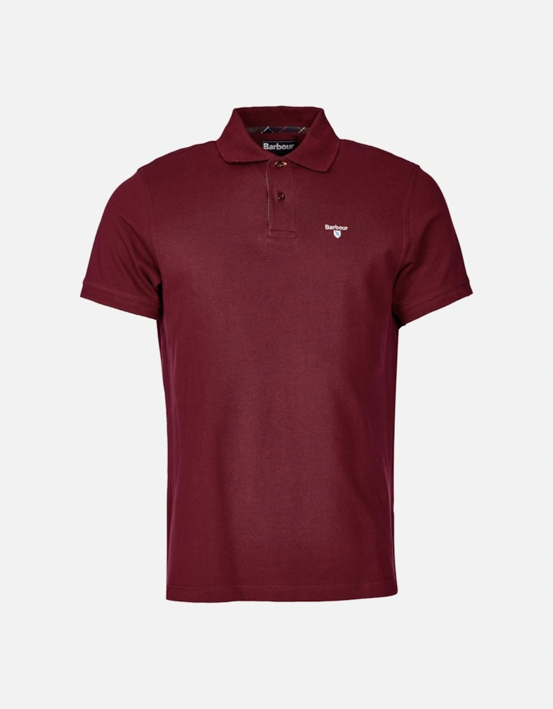 Tartan Pique Polo Shirt Ruby