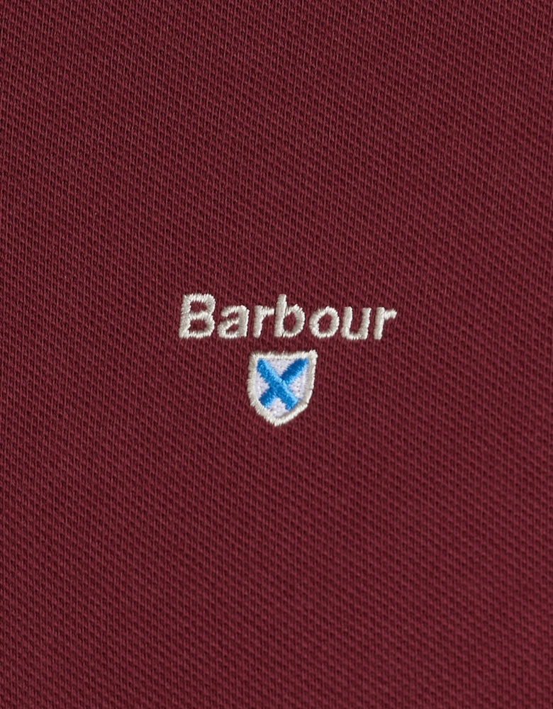 Tartan Pique Polo Shirt Ruby