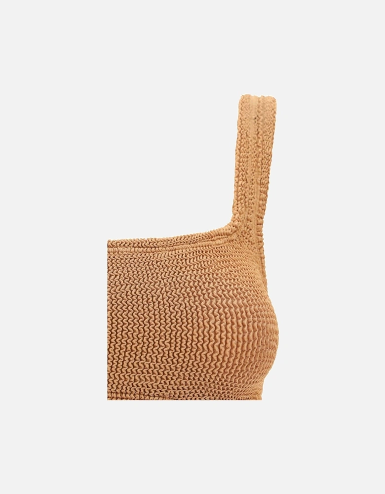 Xandra Off-Shoulder Crinkle Swimsuit Women - Brown Swimwear