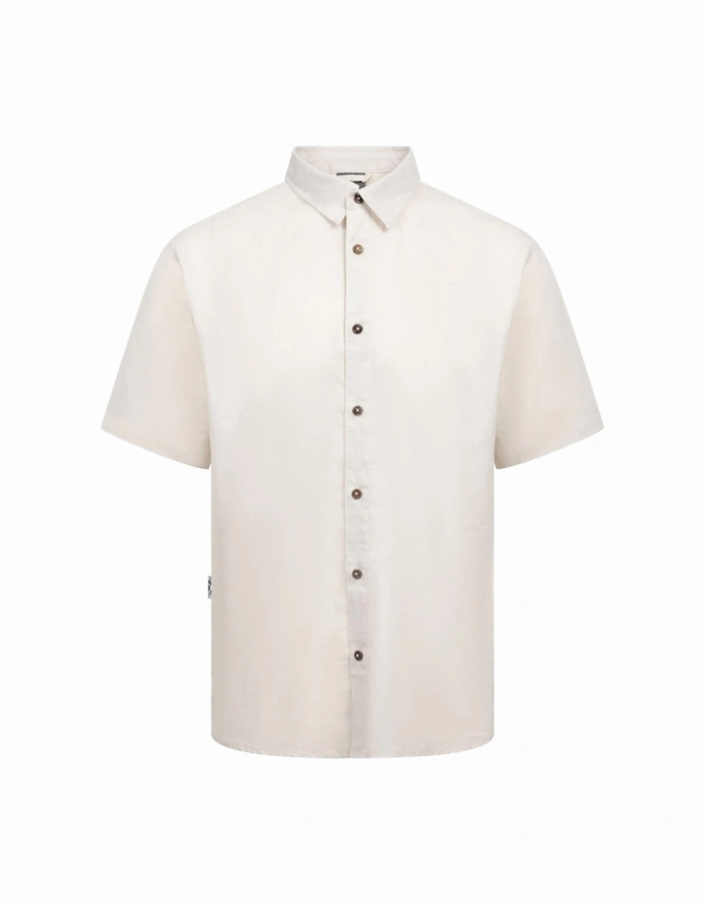 Mens Suntan Short-Sleeved Shirt