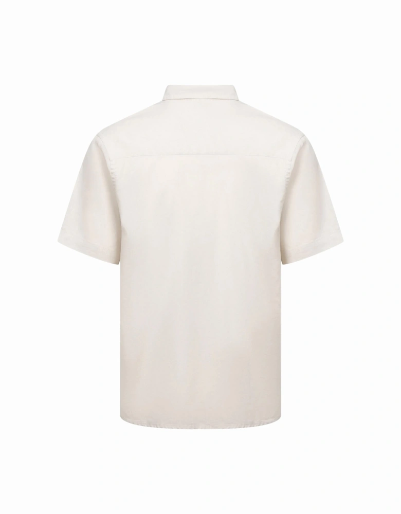 Mens Suntan Short-Sleeved Shirt