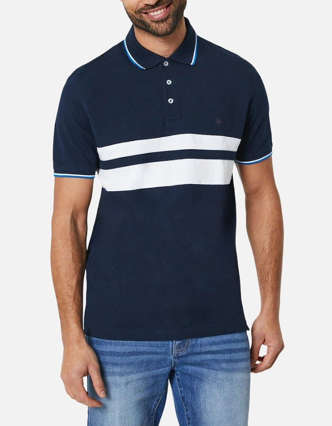 Mens Carter Stripe Polo Shirt, 5 of 4