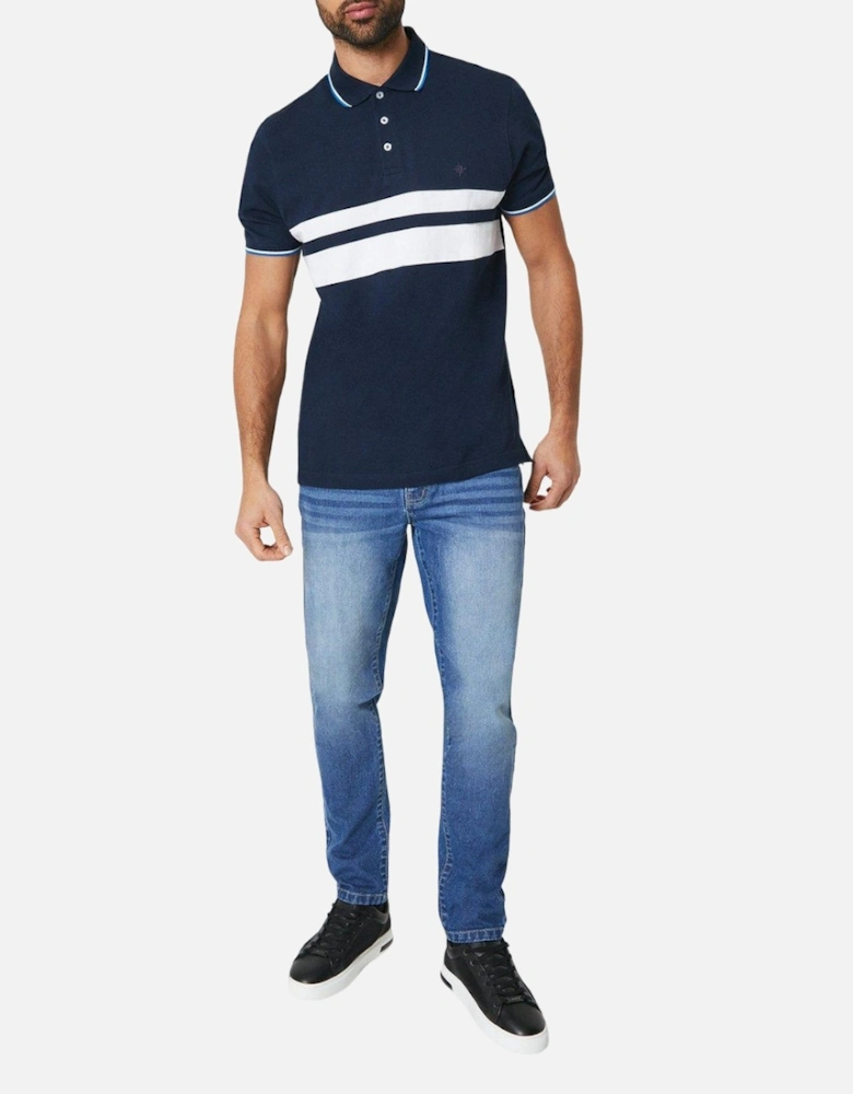 Mens Carter Stripe Polo Shirt