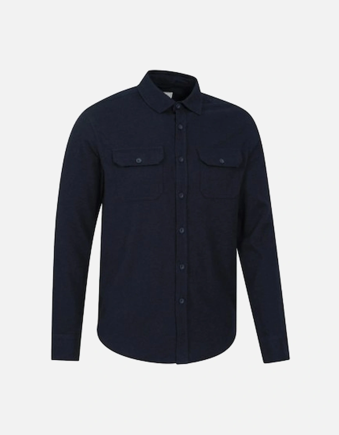 Mens Trace Flannel Long-Sleeved Shirt, 2 of 1