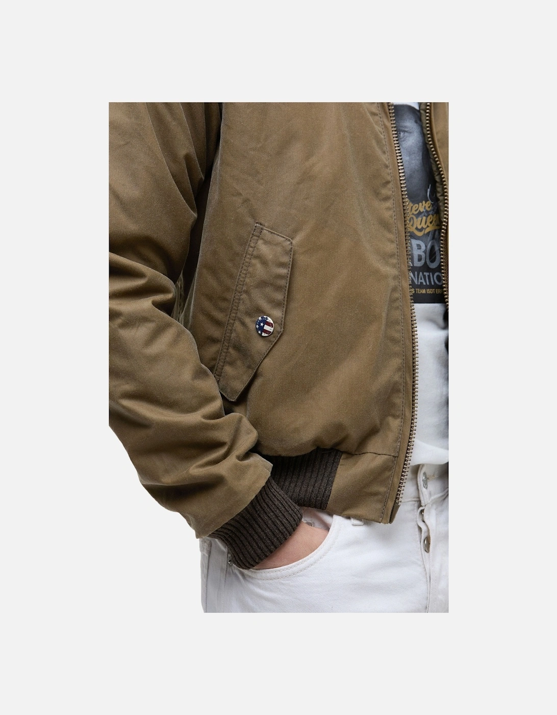 Steve McQueen Merchant Wax Jacket Sand