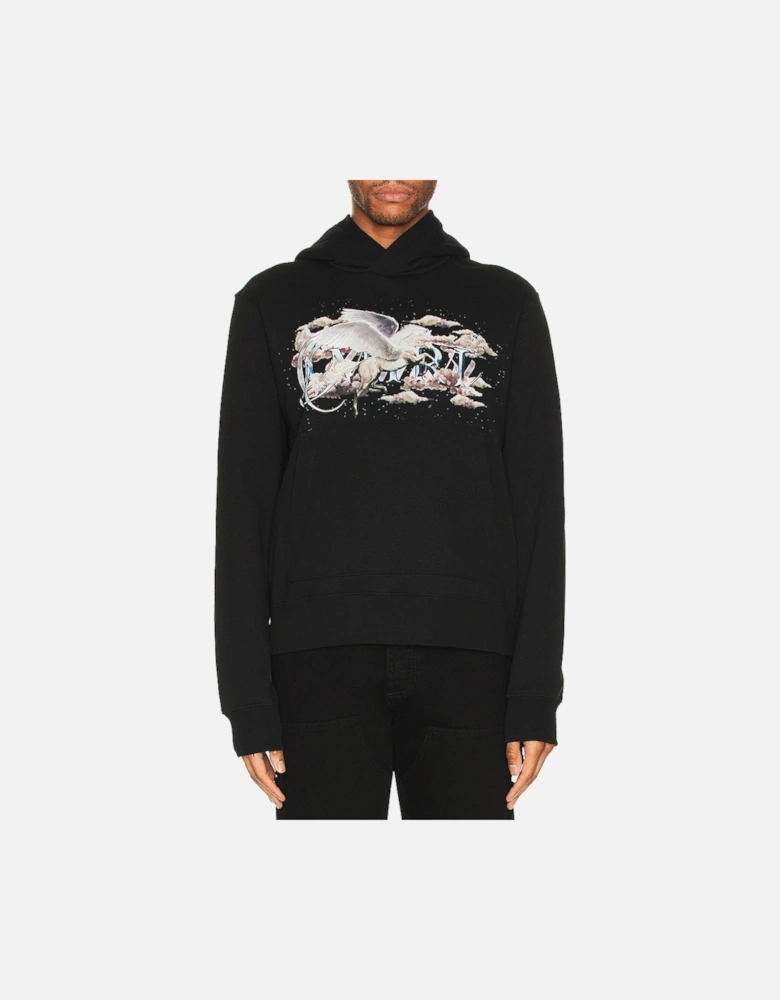PEGASUS SCRIPT HOODIE BLACK