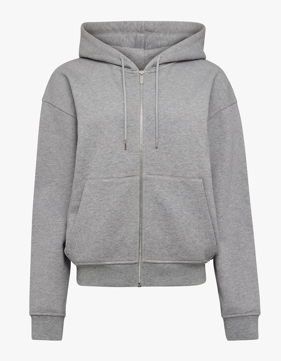 Signature Zip Hoodie in Grey Marl, 3 of 2