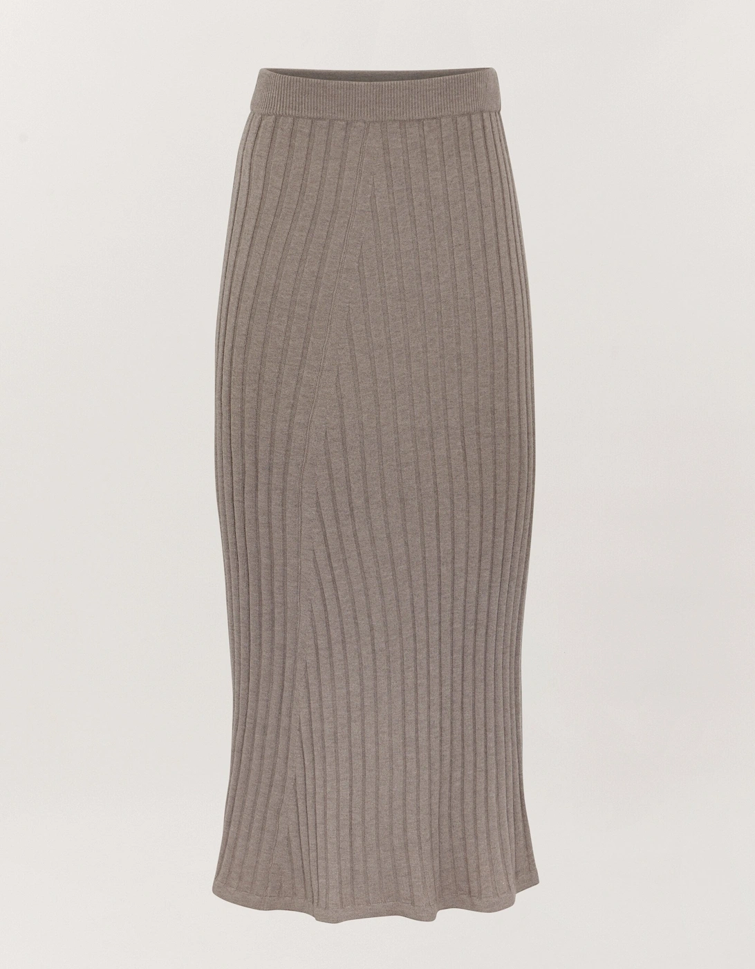 Maia Rib Skirt in Brown Marl