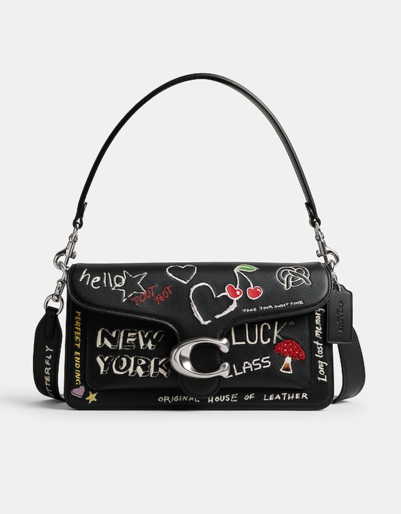 Women's Sketch Print Tabby Shoulder Bag 26 - Black