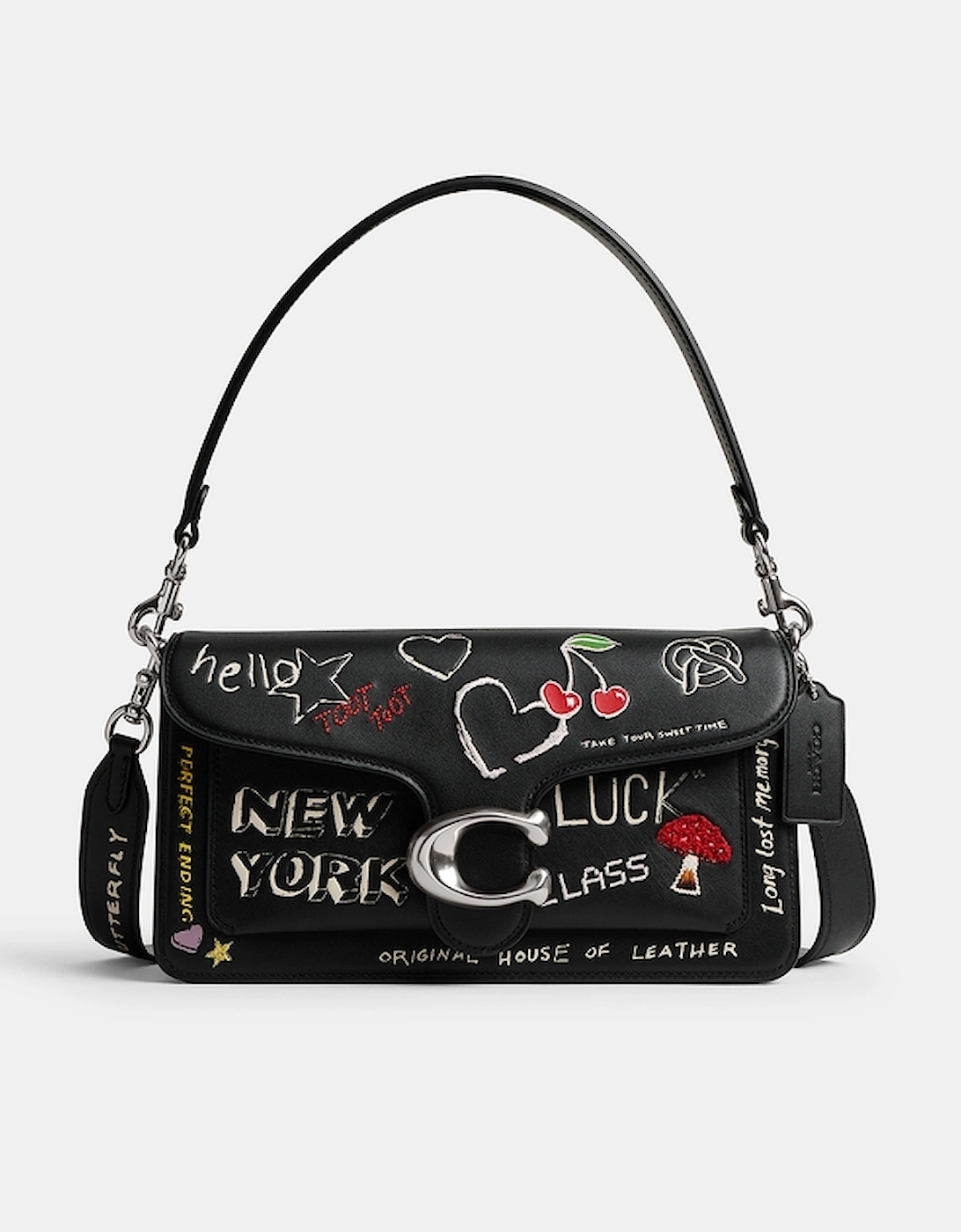 Women's Sketch Print Tabby Shoulder Bag 26 - Black, 2 of 1