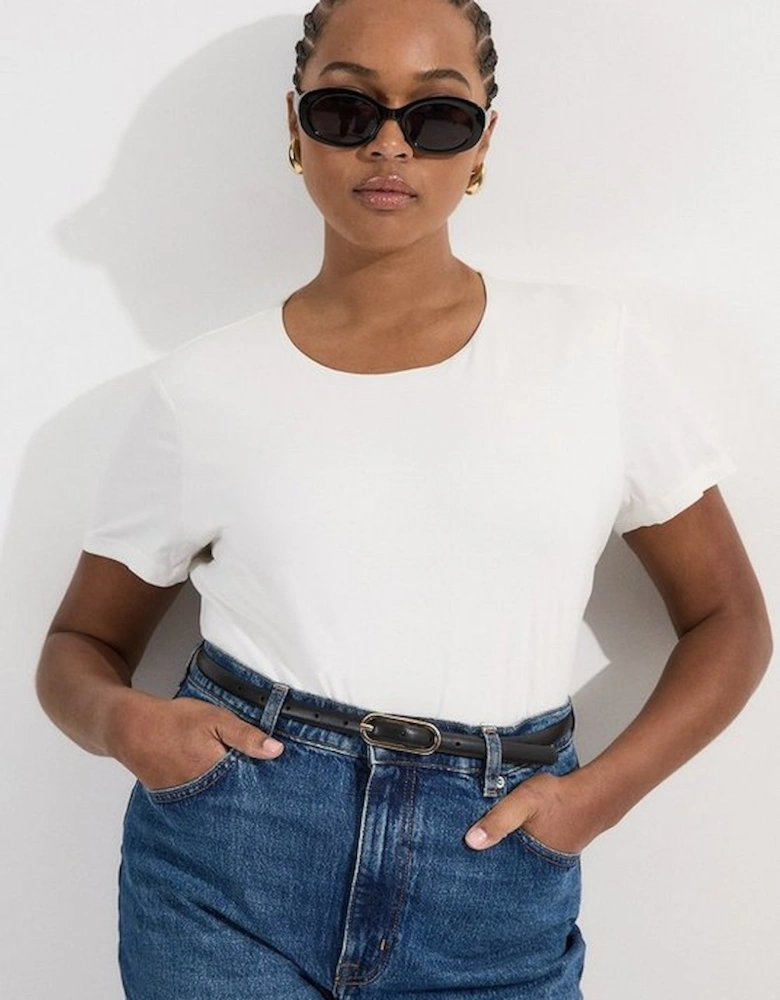 Plus Size Stretch Cotton T-Shirt